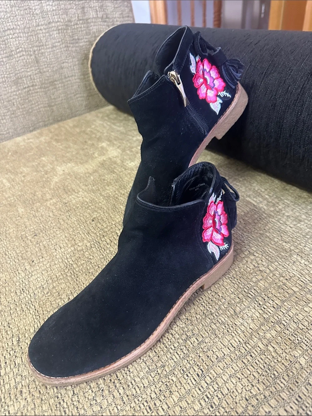 kate spade black suede